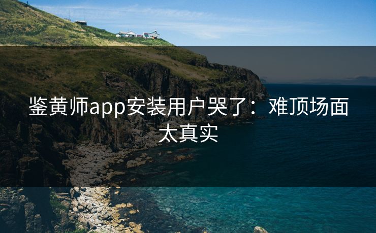 鉴黄师app安装用户哭了：难顶场面太真实